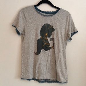 Princess Jasmine tee with eyelet trimming like new